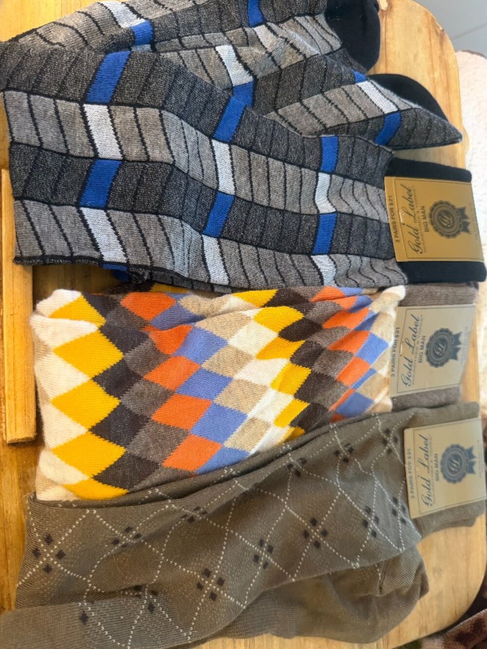 Roundtree & Yorl Gold Label Big Man Dress Socks M 13-16